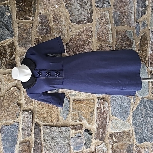 Boden Colette Peter Pan Collar Mod Dress in Navy Blue Size 6L - Picture 1 of 10